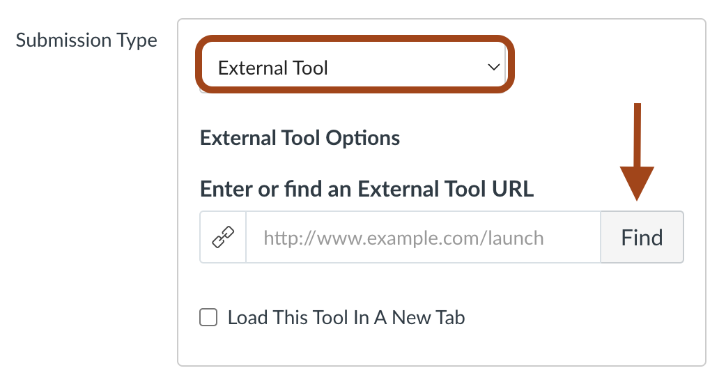 Add external tool as submission type in assignment settings